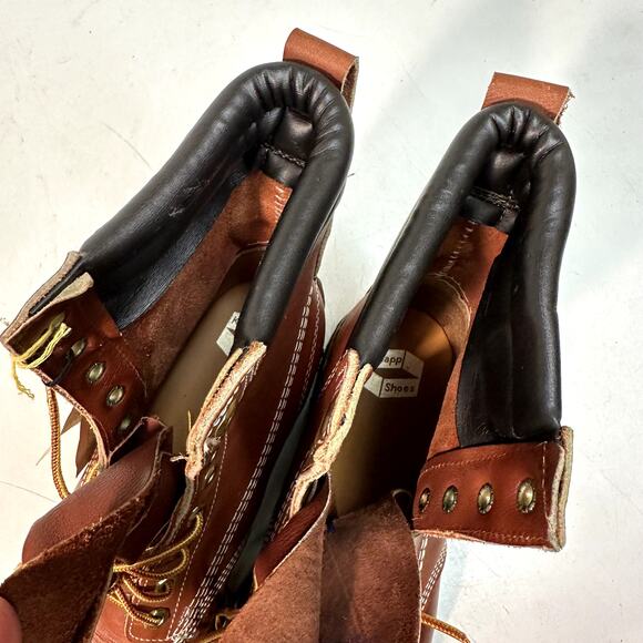 NWT VTG Knapp Boots 7" Moc Toe Steel Toe S. B. Foot Made in USA NOS 8.5 Wide EE - Picture 10 of 16